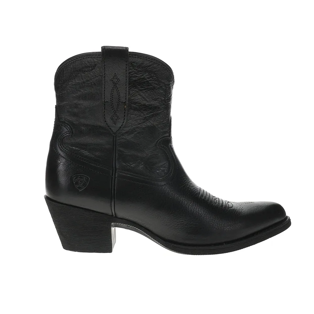 Maggie Embroidered Pointed Toe Cowboy Booties Knee Boots Leather