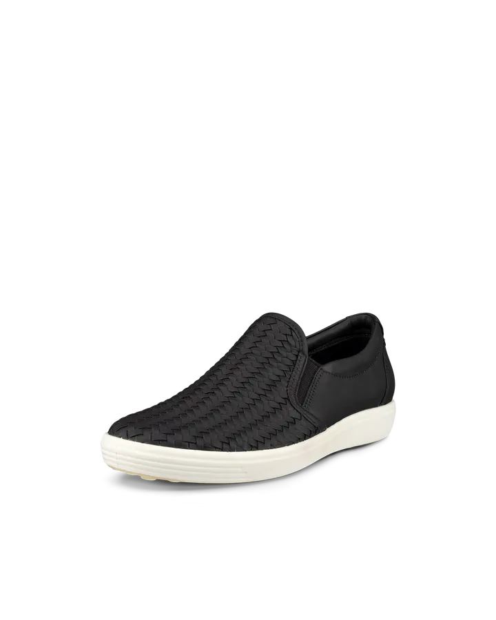 Ecco Women's Soft 7 Slip-On - Black Bulky Slip-on