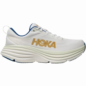 Men's Hoka Bondi 8, Frost/Gold, 9 D Medium Shoes Womens Size 9