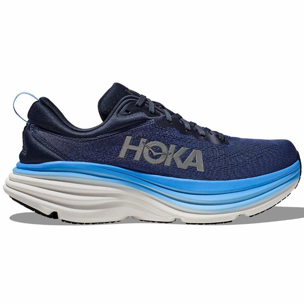 Men's Hoka Bondi 8, Outer Space/All Aboard, 10 2E Wide Most Comfortable