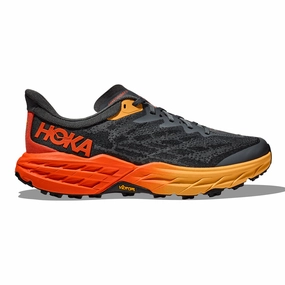 Wide Toe Shoes Men's Hoka Speedgoat 5, Castlerock/Flame, 9 2E Wide