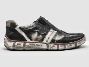 Slip-ons And Loafers Men's Comfort Slip-On Leather Shoes - Black/White