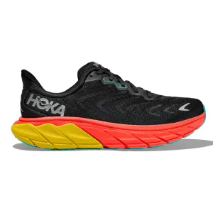 Most Plush Men's Hoka Arahi 6, Black/Flame, 10.5 D Medium