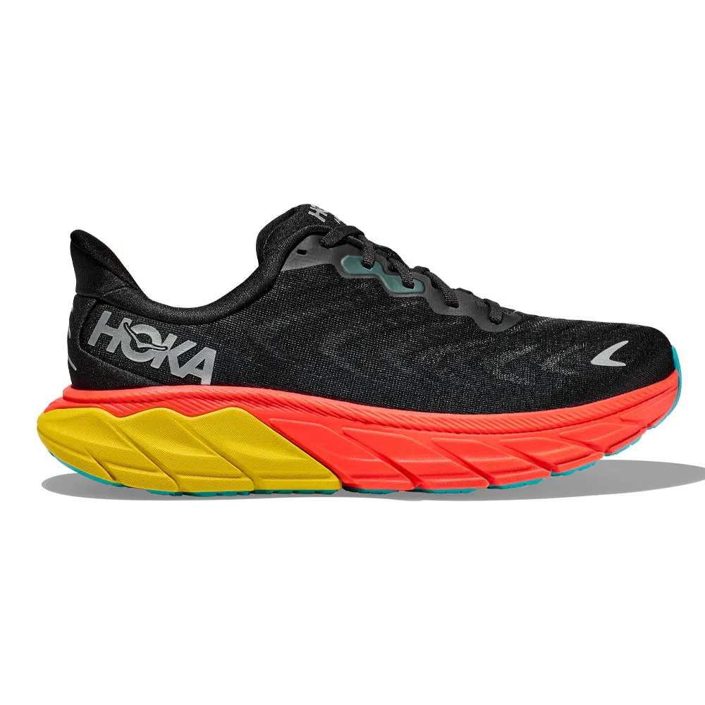 Material Men's Hoka Arahi 6, Black/Flame, 10.5 D Medium