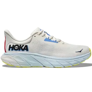Men's Hoka Arahi 7, Blanc De Blanc/Virtual Blue, 12 D Medium Rebel Sport Shoes