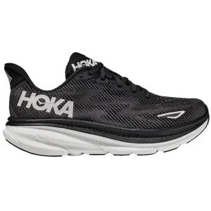 Men's Hoka Clifton 9, Black/White, 12 D Medium Shoes Kuala Lumpur