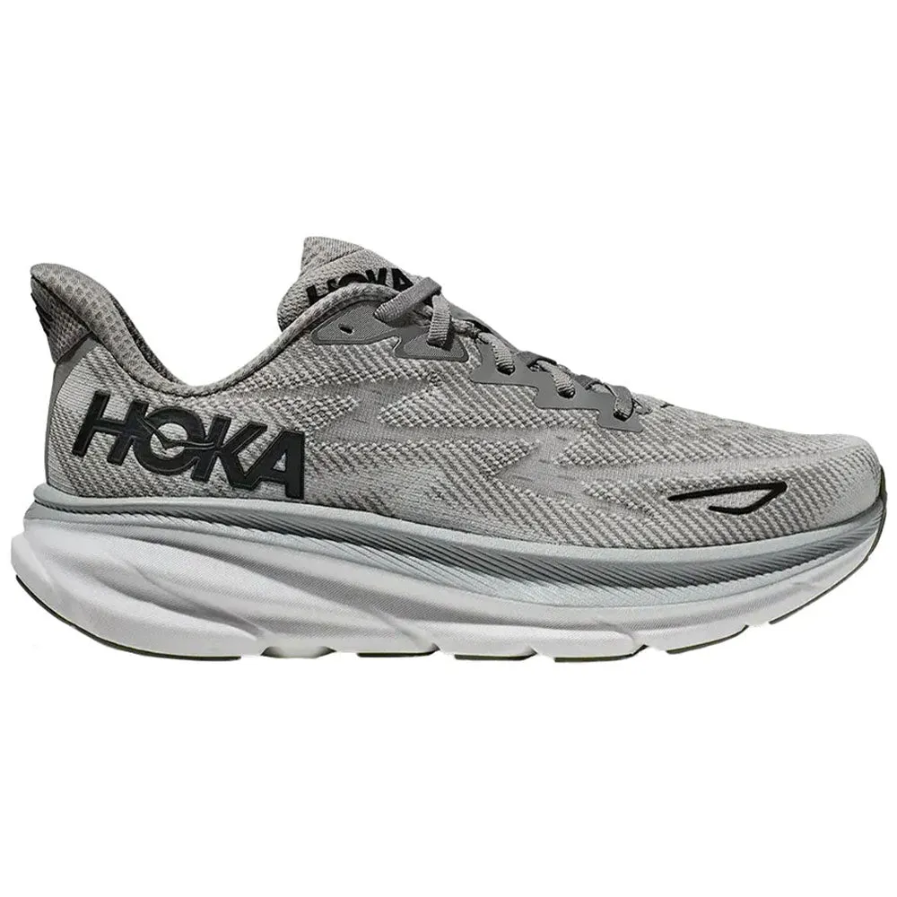 Men's Hoka Clifton 9, Harbor Mist/Black, 11.5 D Medium Trail Running Shoes