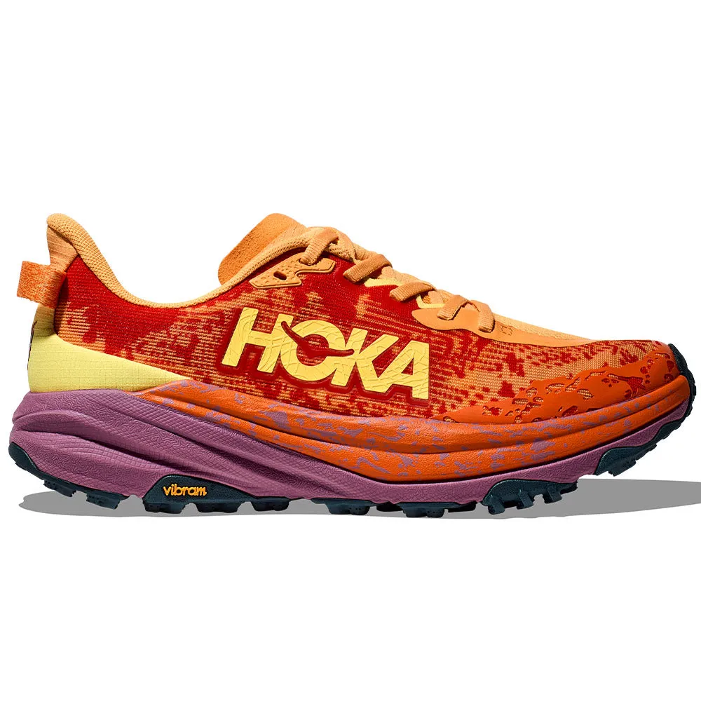 Flat Men's Hoka Speedgoat 6, Sherbet/Beet Root, 10 D Medium