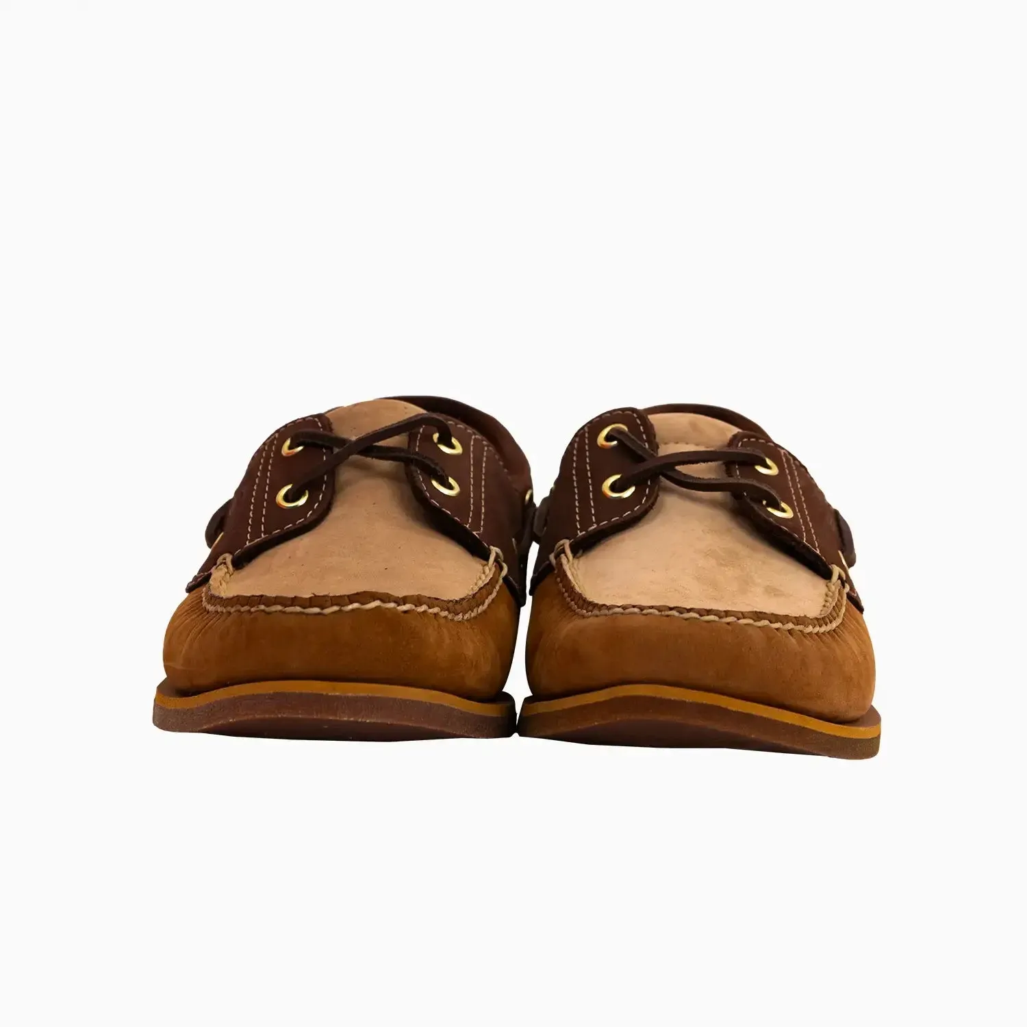 Men's Icon Classic 2-Eye Boat Shoes Beige Dress Boots