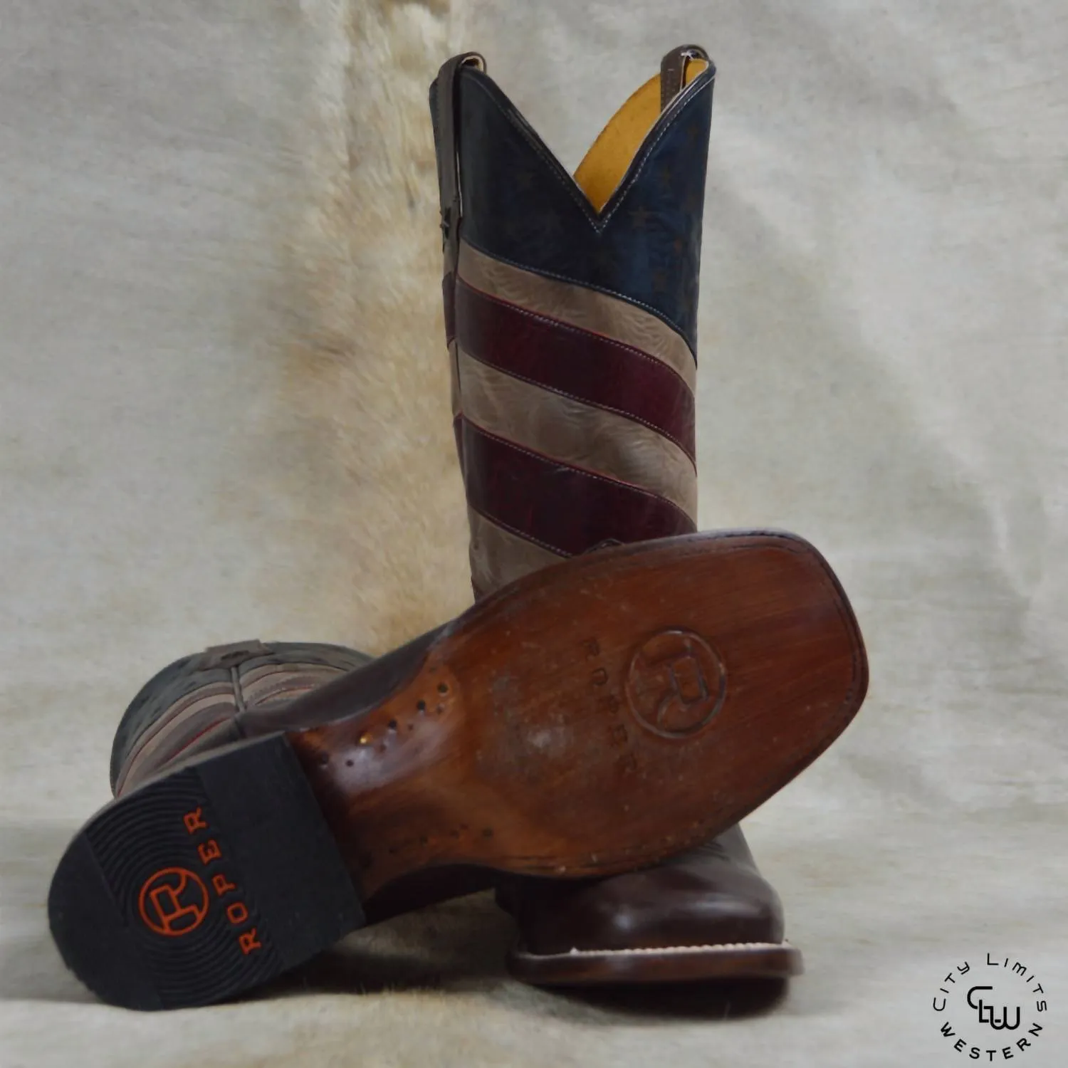 Men's Old Glory Burnished American Flag Boots In Multi Walmart Ladies Winter Boots