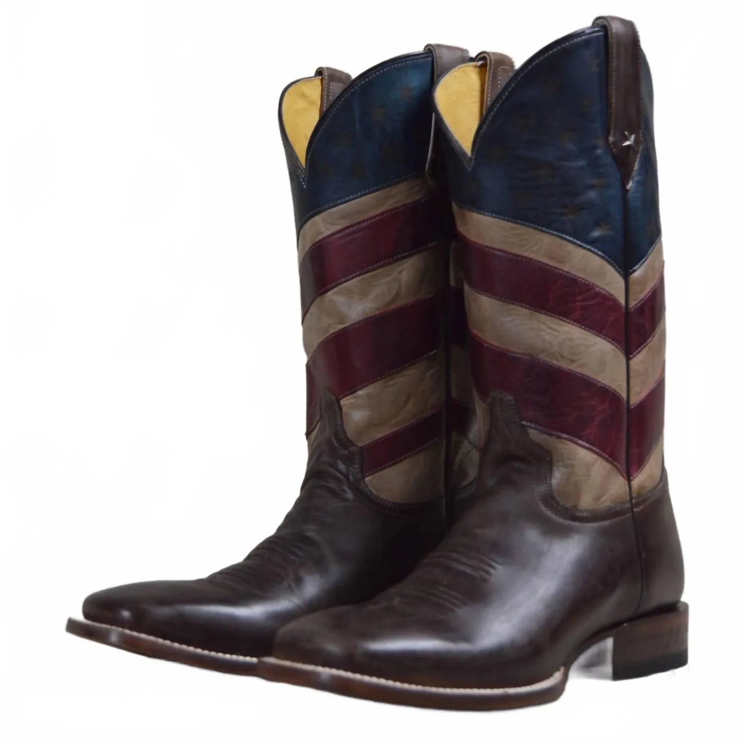 Flatform Ankle Boots Men's Old Glory Burnished American Flag Boots In Multi