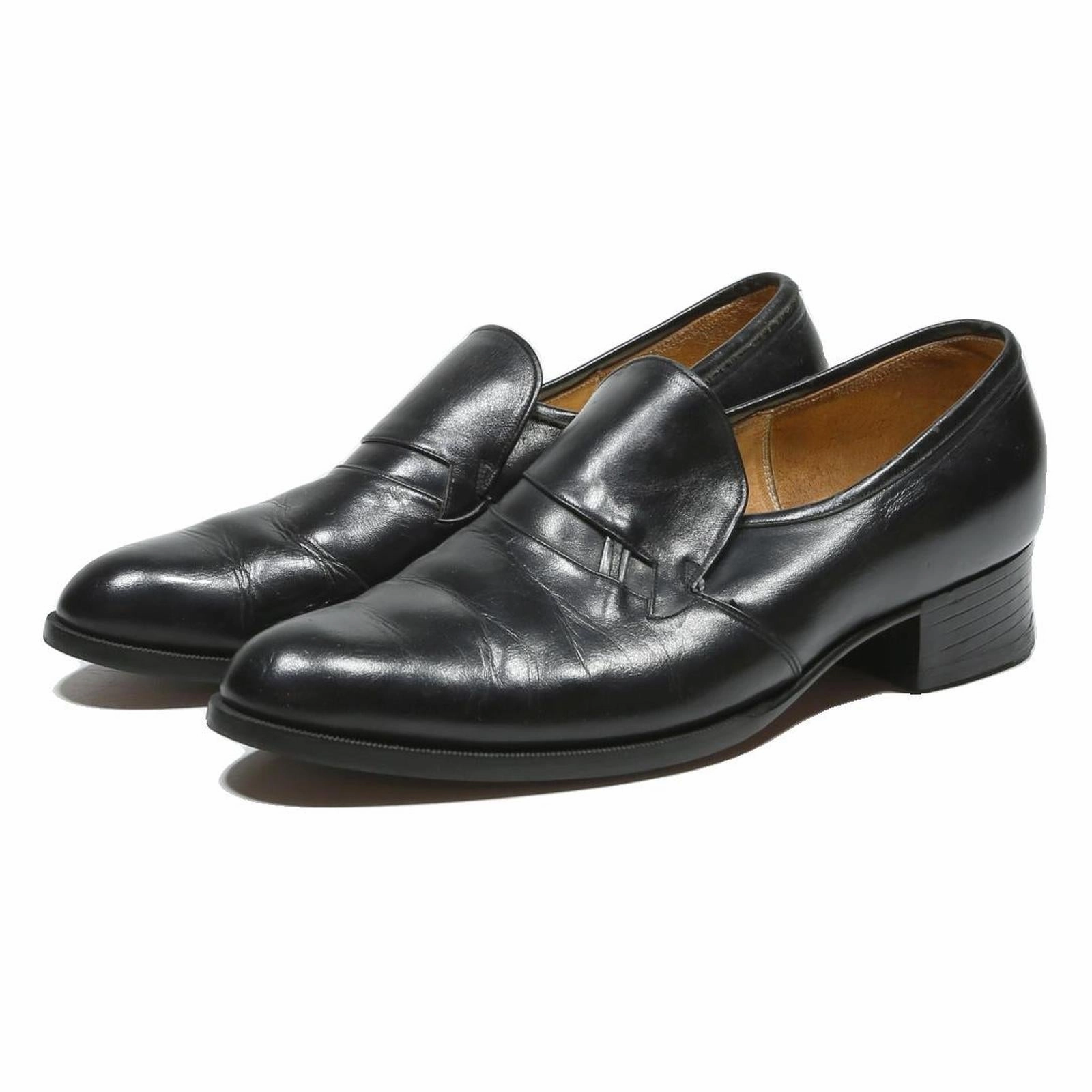 Dior Monogram Loafers Mens Black Leather Slip-On Formal Shoes UK 7.5 Classic Elegant Loafers