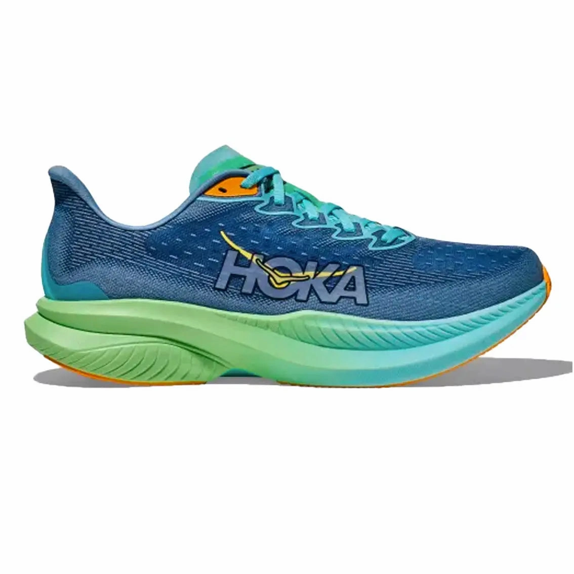 Mens HOKA Mach 6 (Wide) Clean White Shoes