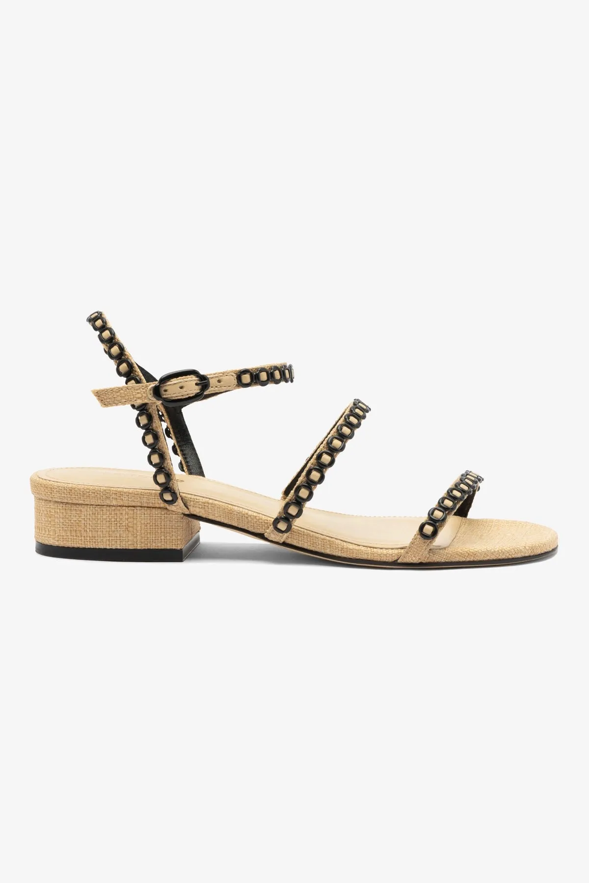 Milanina Flat Sandal In Beige Raffia Flats Shoes Walmart
