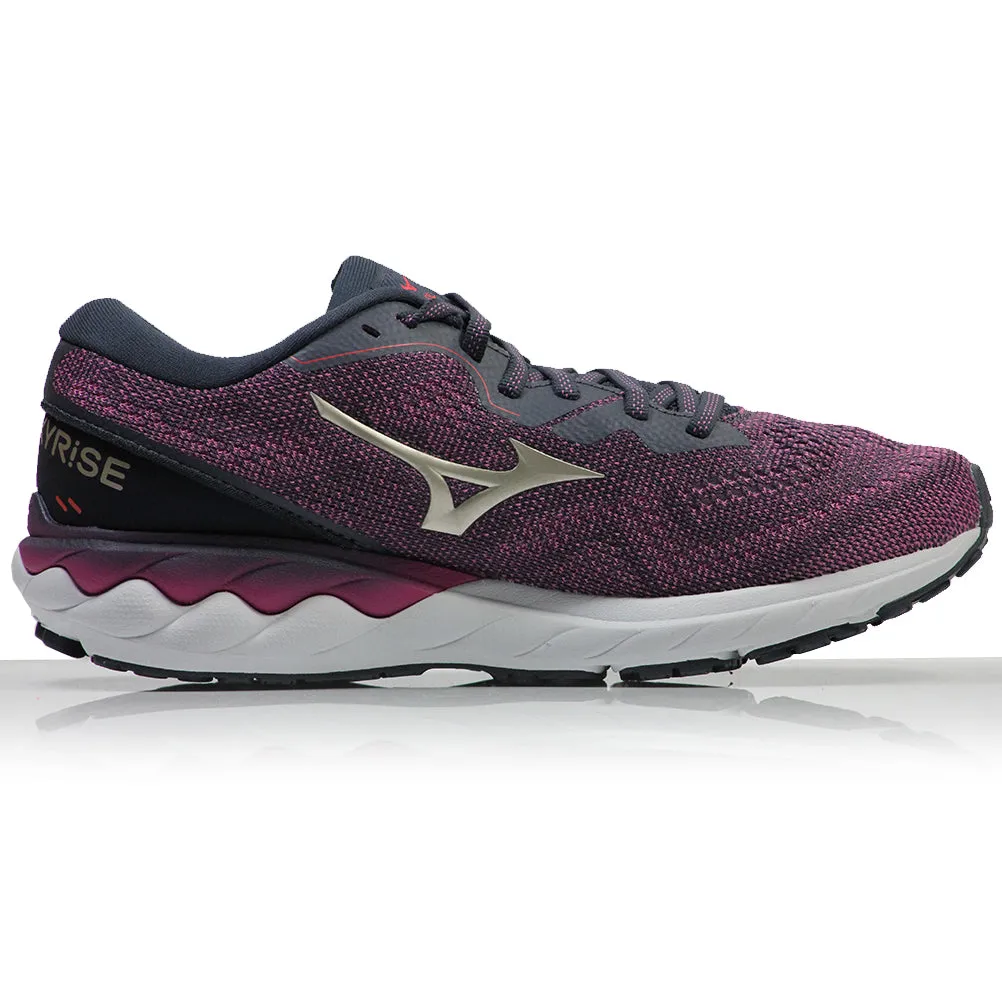 Mizuno Wave Skyrise 2 Women's Running Shoe - Ibis Rose/Platinum Gold/India Ink Recommended Running Shoes For Plantar Fasciitis