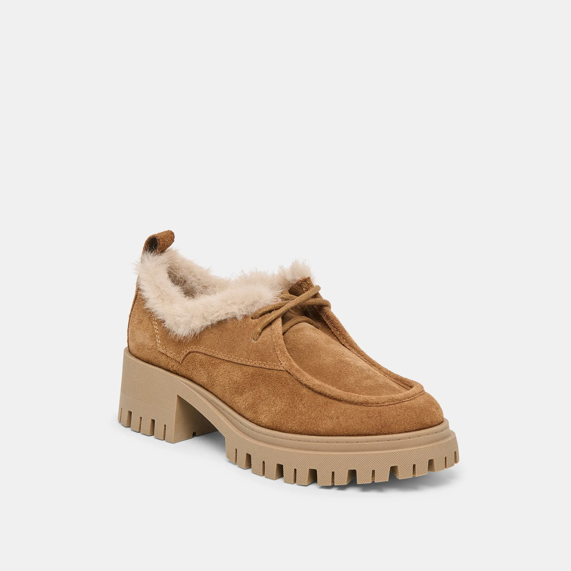 Uptown Loafers MILZA PLUSH LOAFERS LT BROWN SUEDE