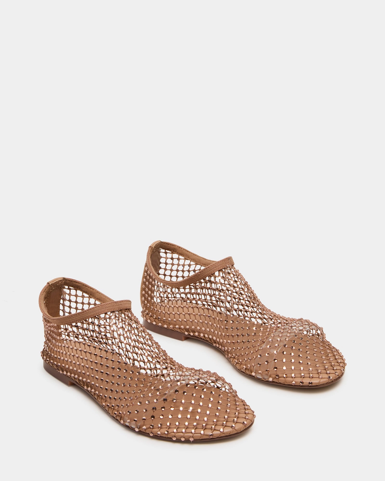 MINO BLUSH RHINESTONES Tan Slip On Loafers