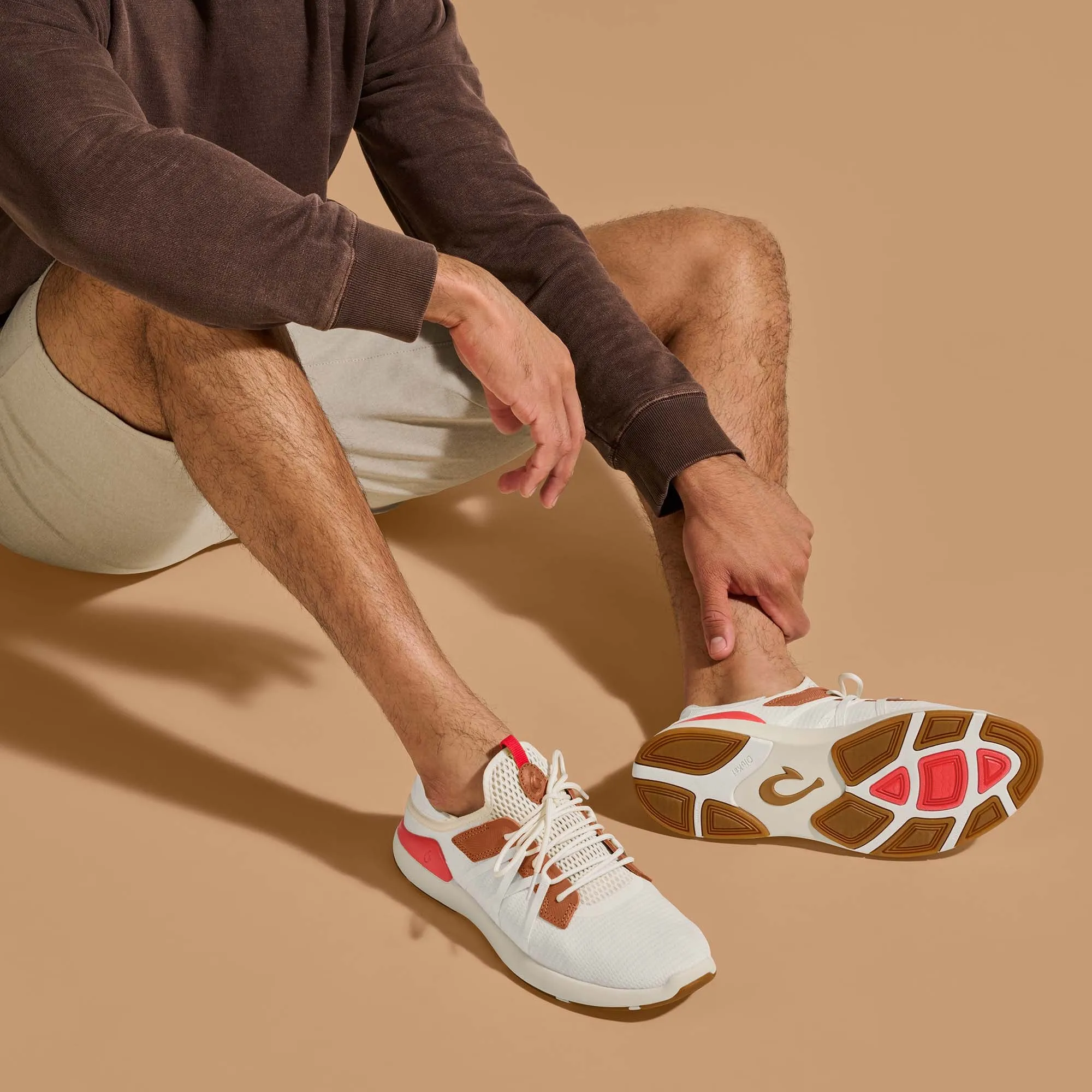 Mio L  - Bright White / Red Lava Tennis Shoe Trends