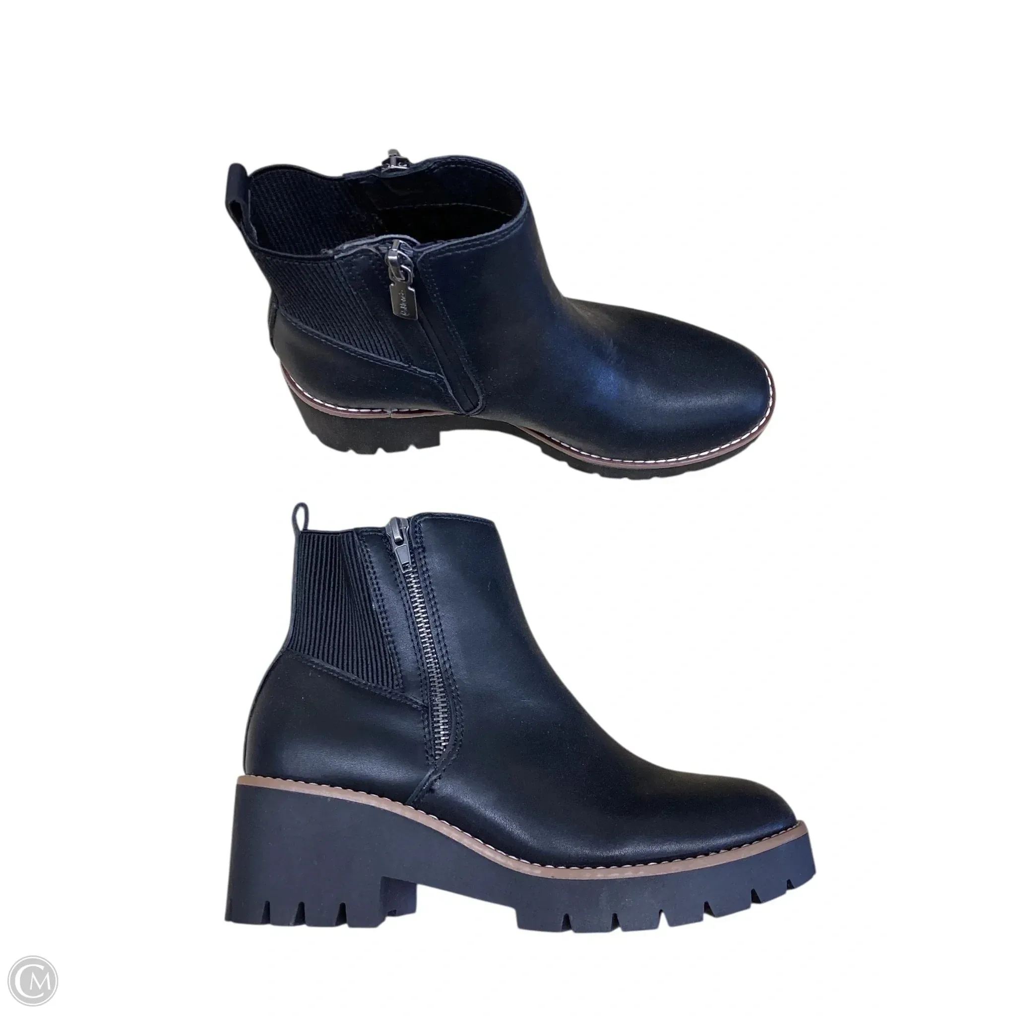 Slouch Top Ankle Boots Boots Ankle Flats By Blondo In Black, Size: 7