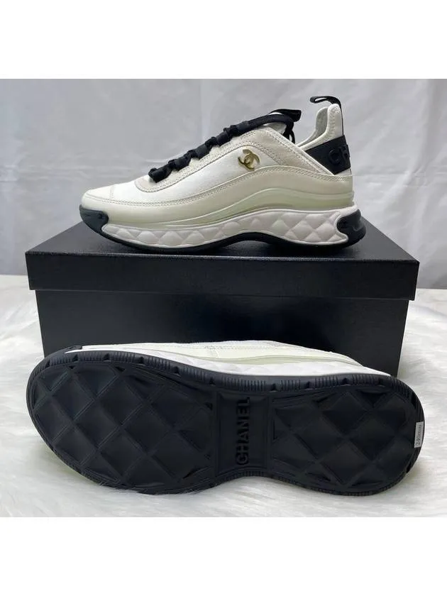 Mixed Fibers Velvet Calfskin Low Top Sneakers Ivory Chanel Get Sneakers