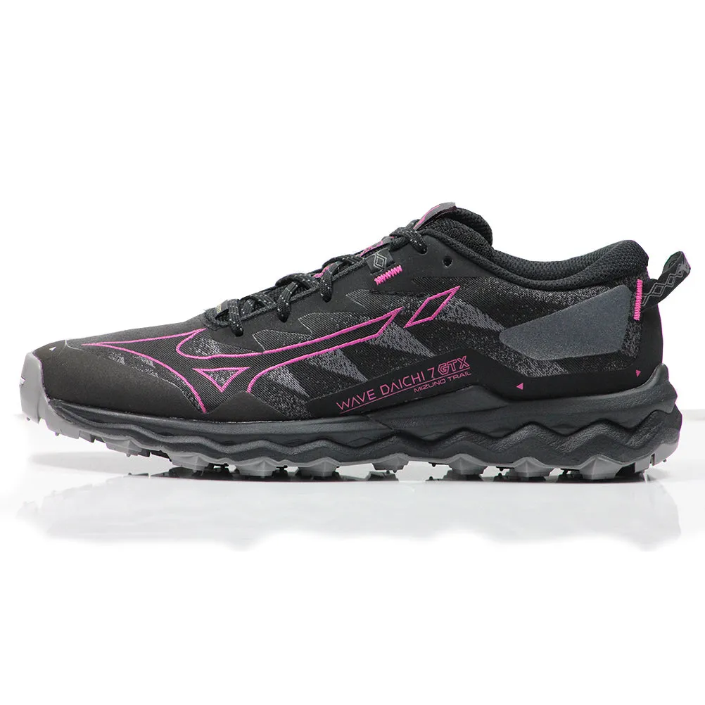 Mizuno Wave Daichi 7 Gore-Tex Women's Trail Shoe - Black/Fuschia Fedora/Quiet Shade Next Running Shoes