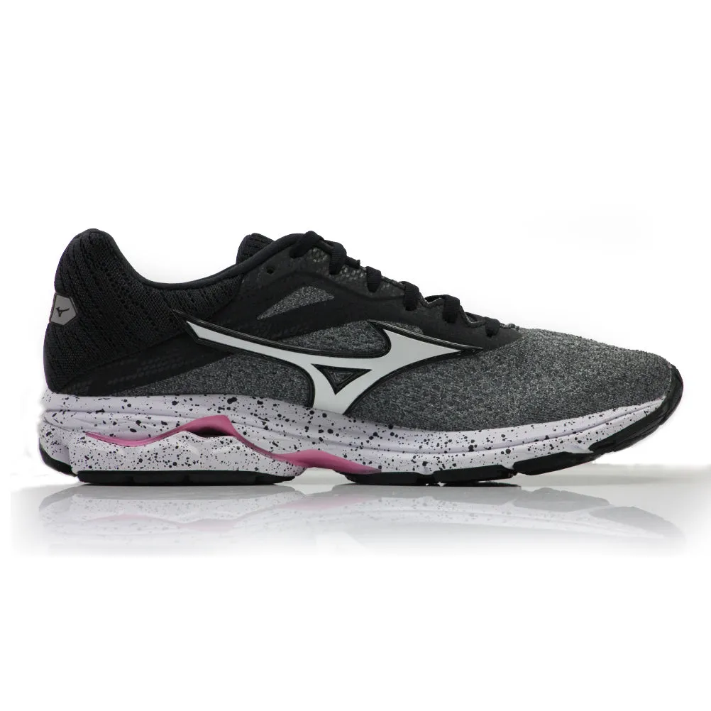 Mizuno Wave Rider 23 Women's Running Shoe - Glacier Gray/White/Black Running Shoes For Wide Feet
