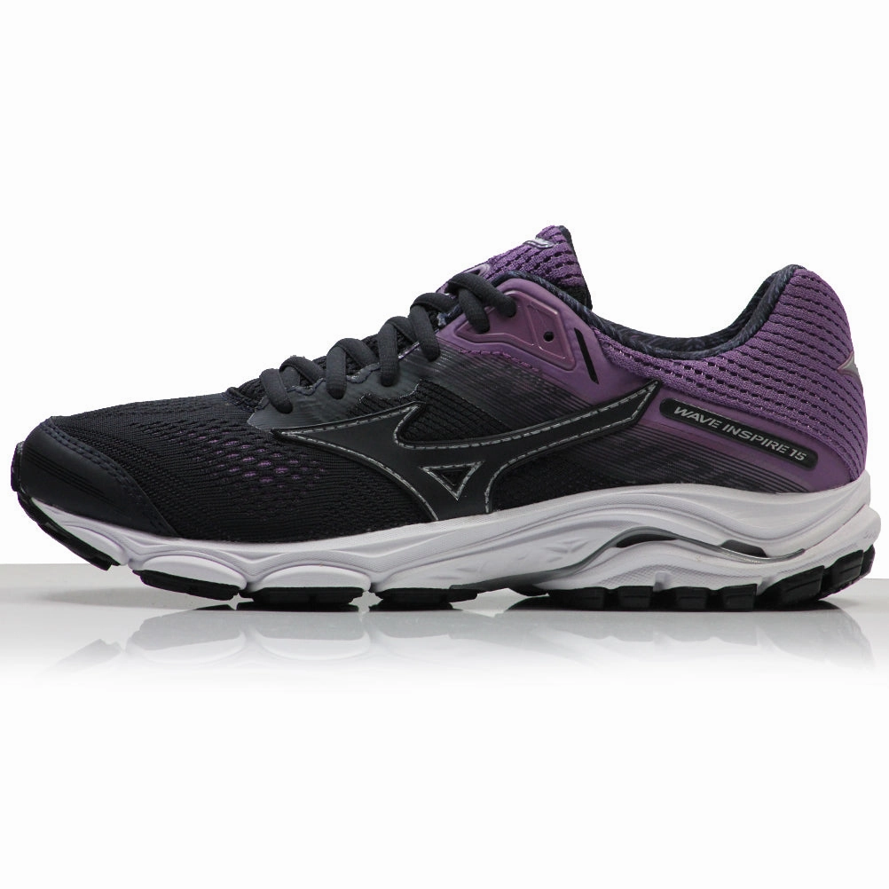 Recommended Running Shoes Mizuno Wave Inspire 15 Women's Running Shoe - Black/Purple/White