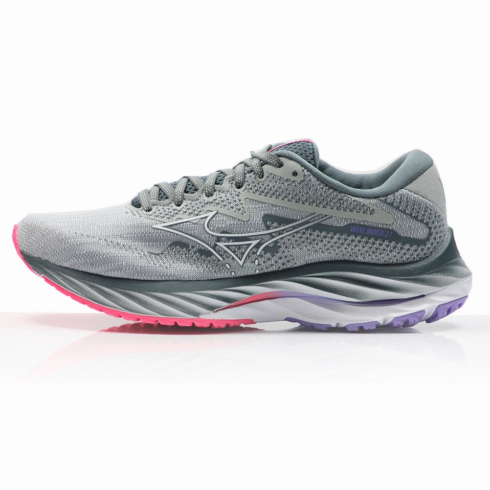 Triumph Running Shoes Mizuno Wave Rider 27 Women's Running Shoe - PBlue/White/H-Vpink