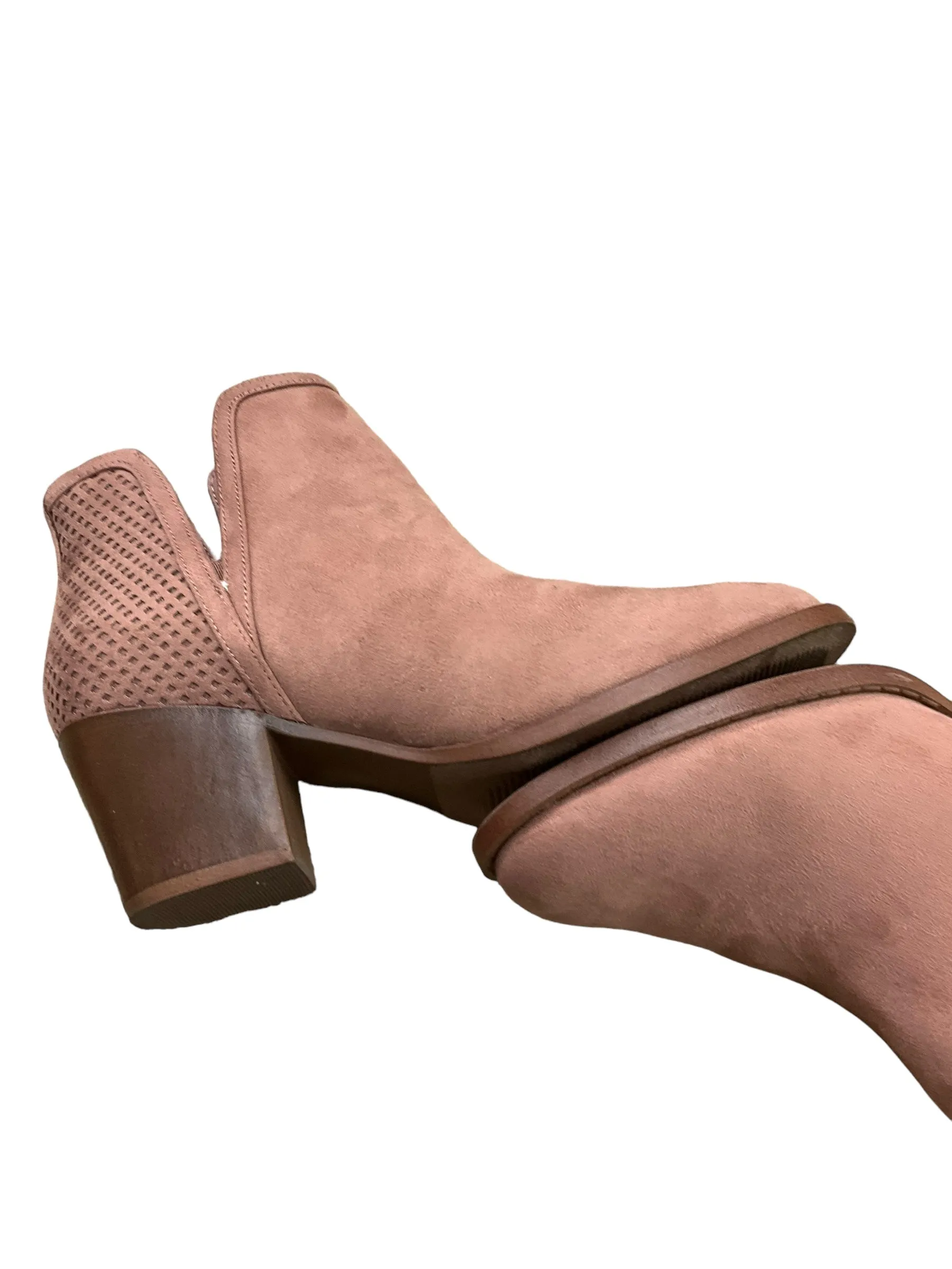 Mauve Boots Ankle Heels Loft, Size 7 Slingback Ankle Boots