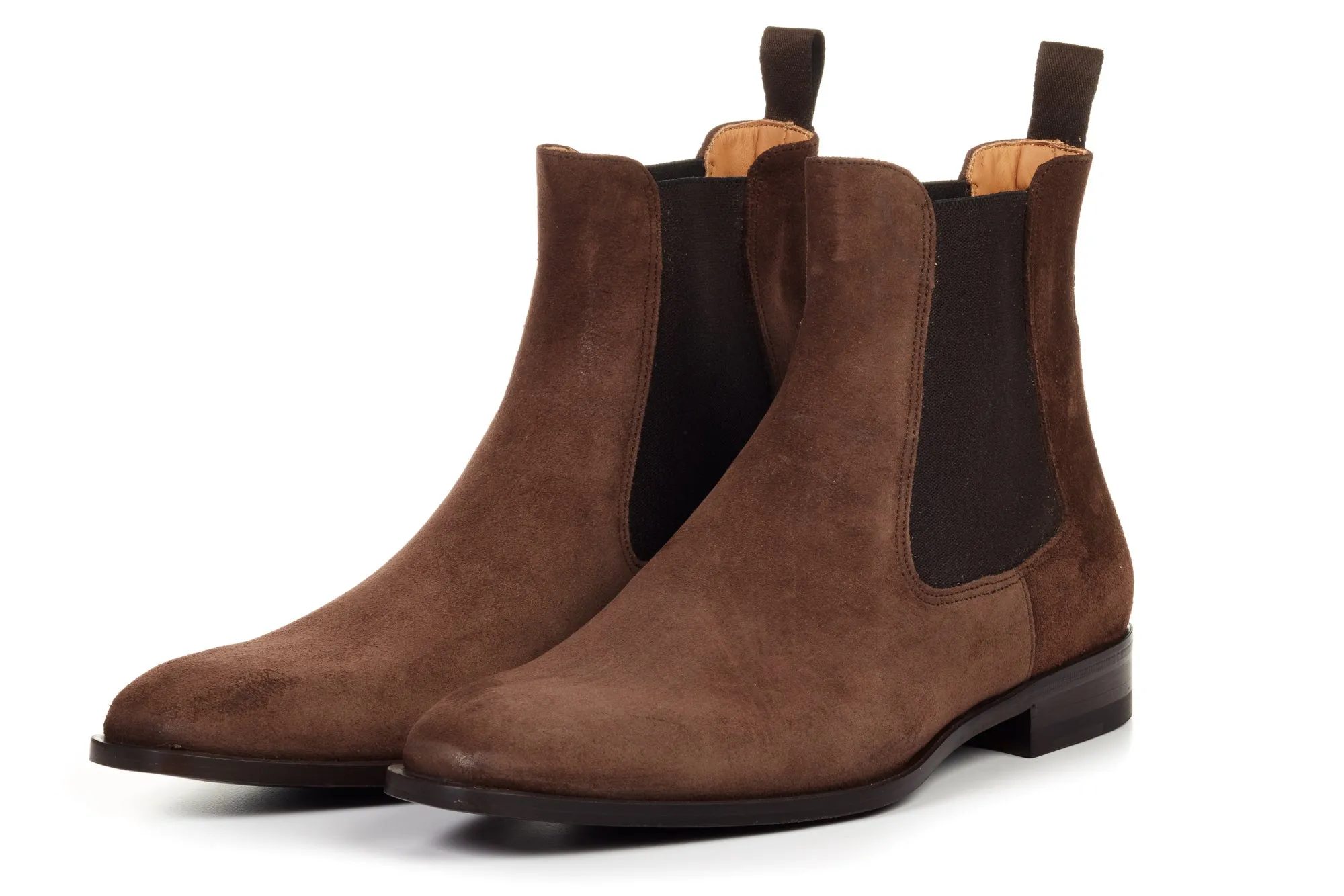 The Dean Chelsea Boot - Cafe Suede Welding Boots