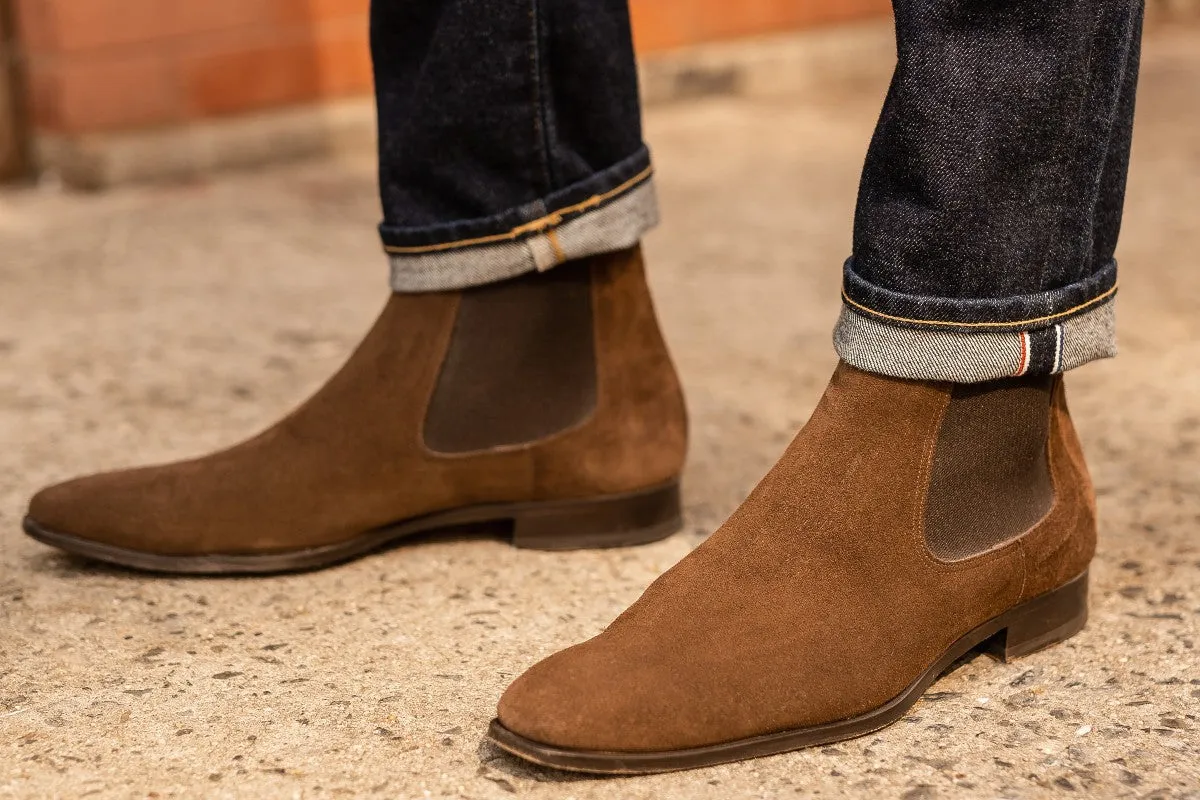 Rain Boots With Heels The Dean Chelsea Boot - Cafe Suede