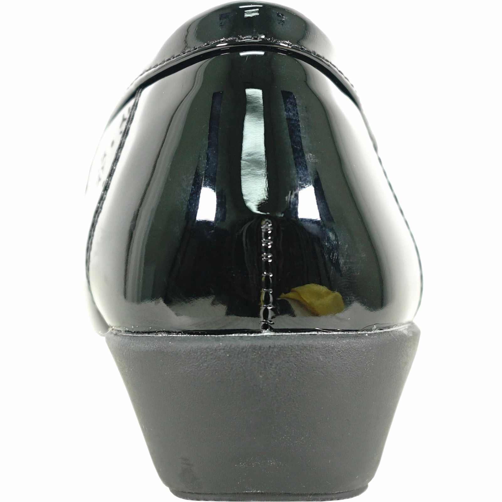 Metallic Slip On KOZI Women Comfort Casual Shoe ML3255 Wedge Slip-On Loafer Black Patent