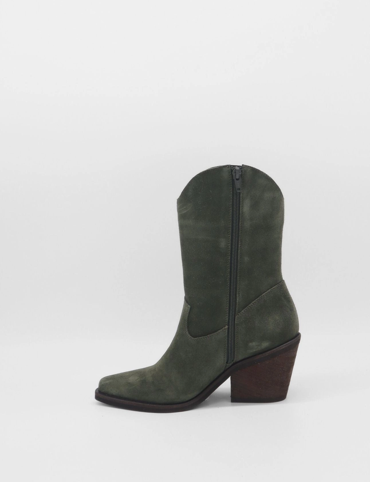 Freedom fringe western cowboy boots in olive suede leather womens shoes Thigh Highs Boots