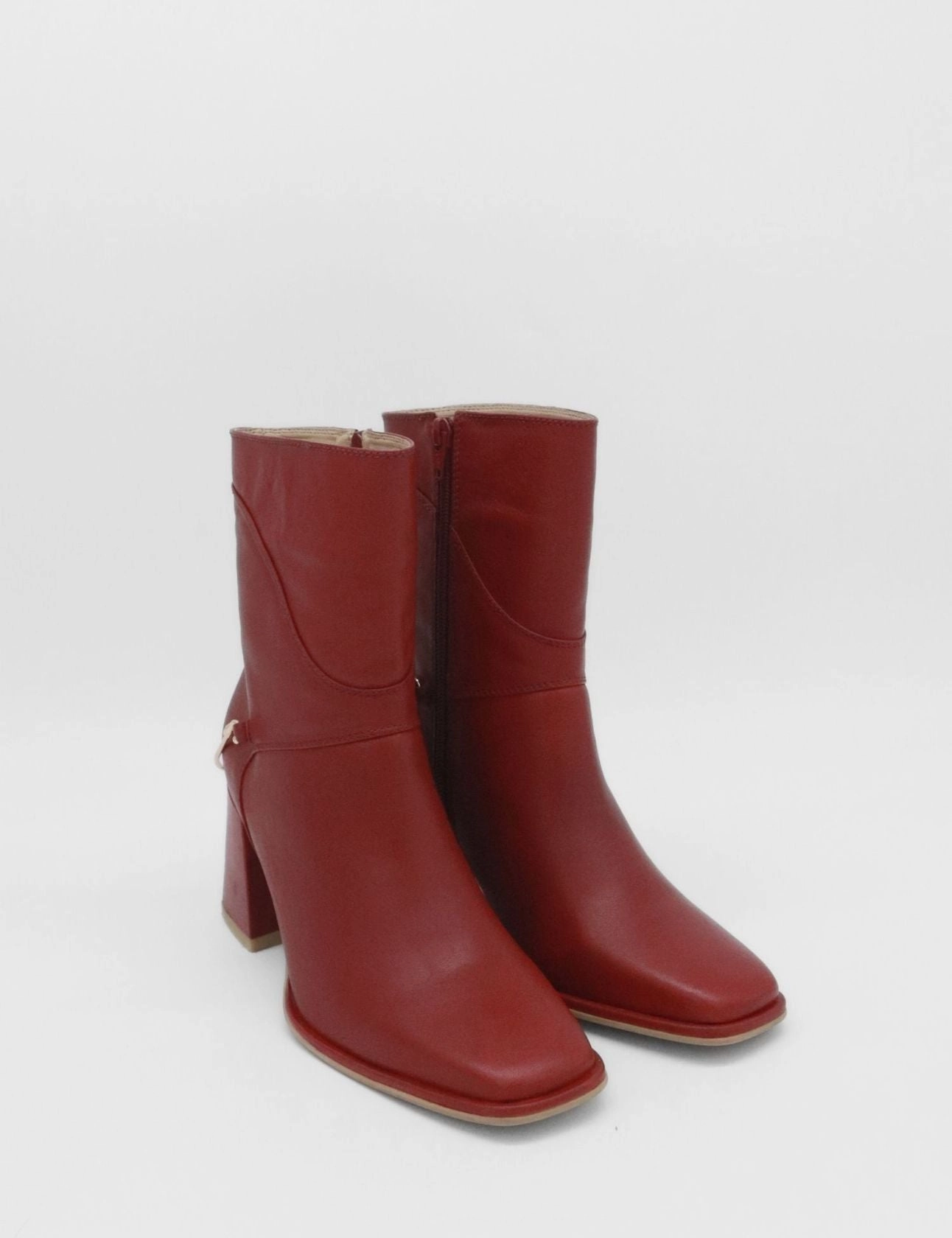 Spring Step Wibea Ankle Boots Amanda heeled ankle boot in burgundy leather women's shoes