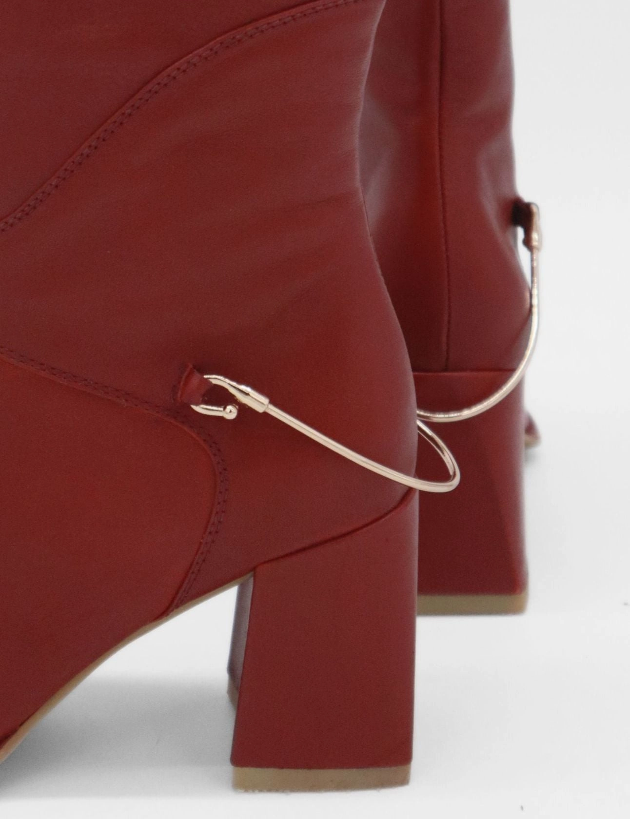 Orthofit Winter Ankle Boots Amanda heeled ankle boot in burgundy leather women's shoes