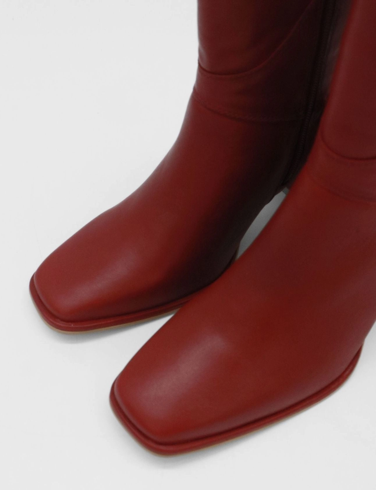 Amanda heeled ankle boot in burgundy leather women's shoes Wide Leg Jeans With Ankle Boots