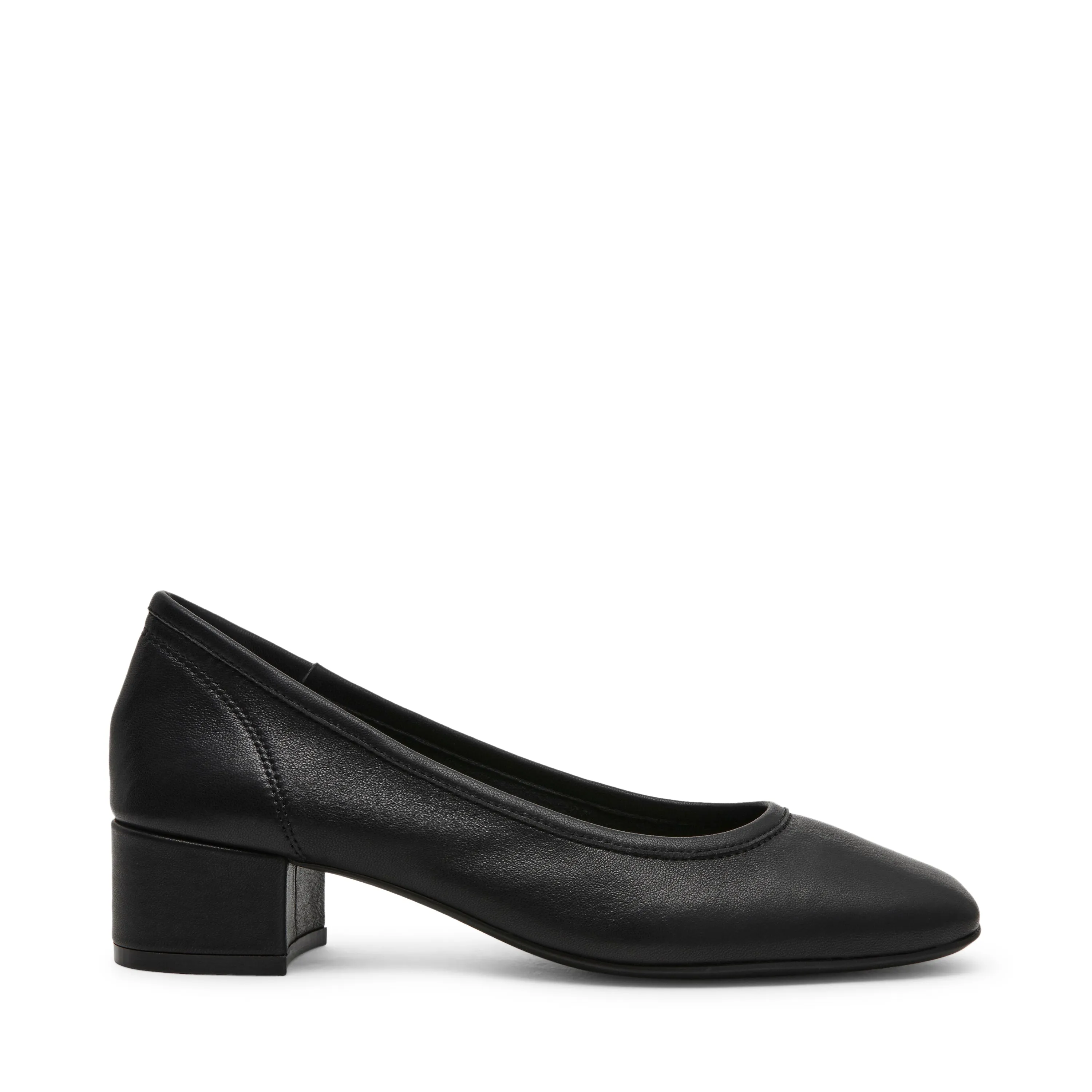 Canvas Ballet Shoes Mollie Flat Shoe BLACK LEATHER