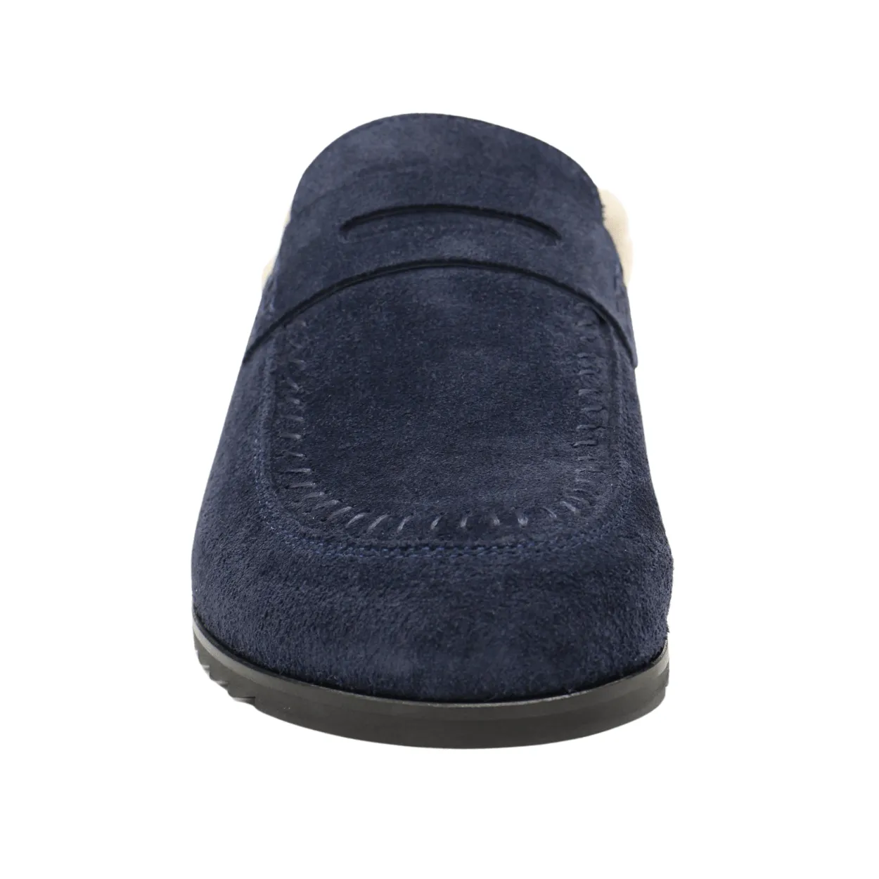Mona Shearling Clog Leather Moccasin Loafers
