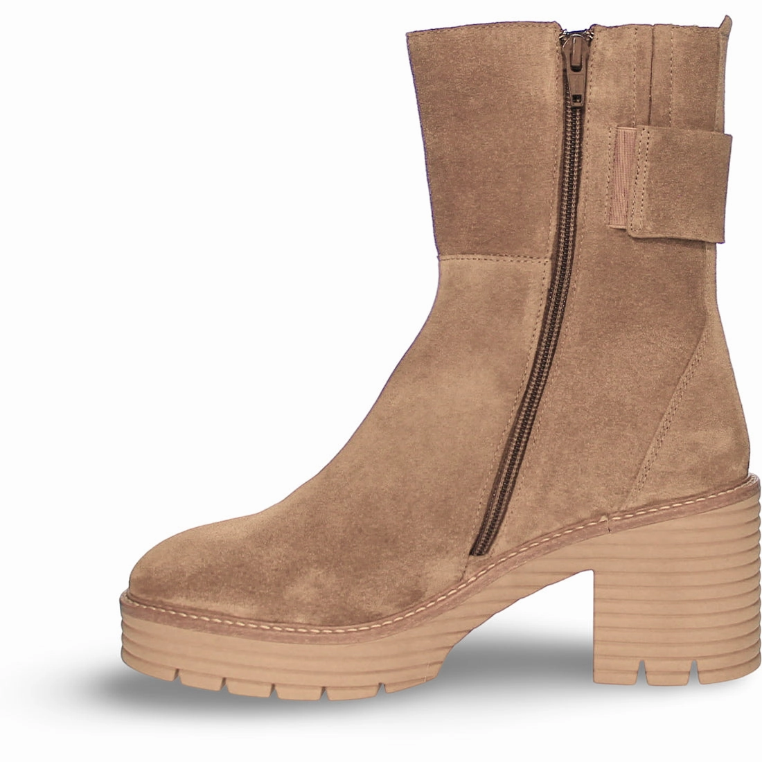 Montez Boots High Heel Ankle Boots With Fur Trim