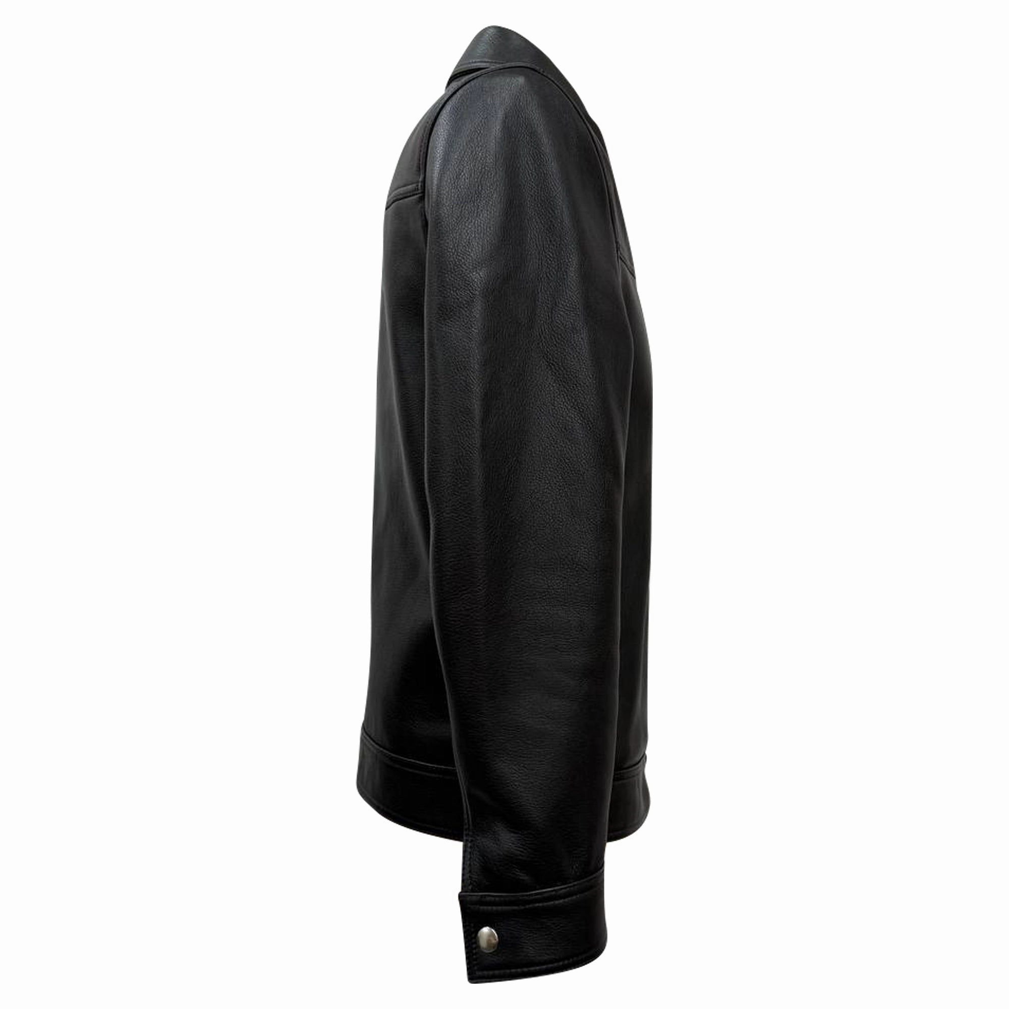 Mr. P. Zipped Coach Jacket in Grained Leather Rubber Waterproof Boots