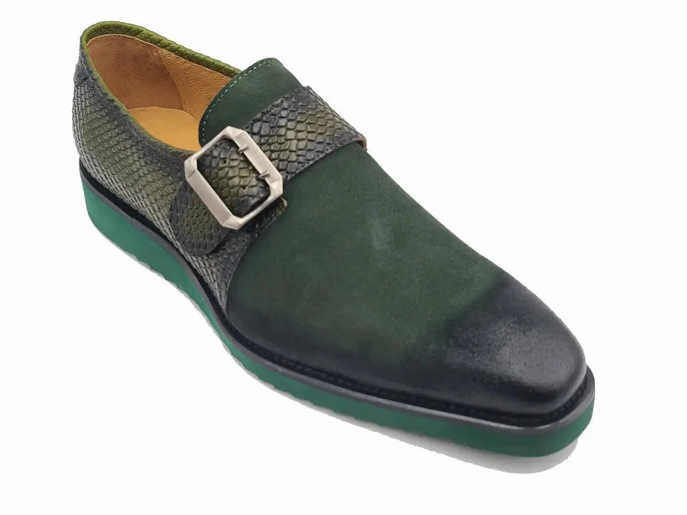 Slip On Safety Shoe Multi Media Buckle Monkstrap Slip-on