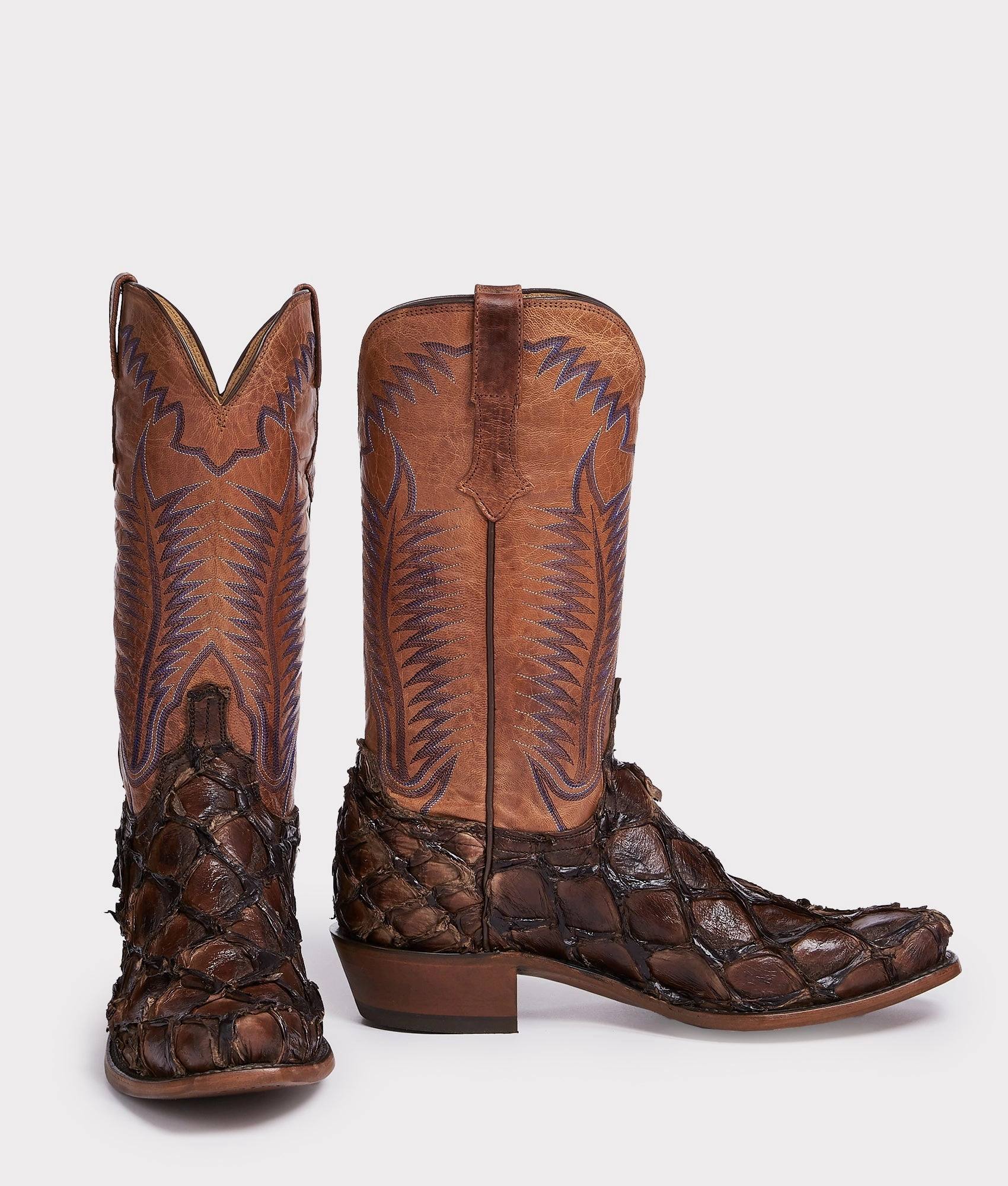 Cowboy Boots Floral Murphy :: Chocolate