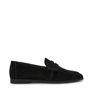 Flat Feet Wear On Outside Of Shoe Muse Flat Shoe BLACK SUEDE