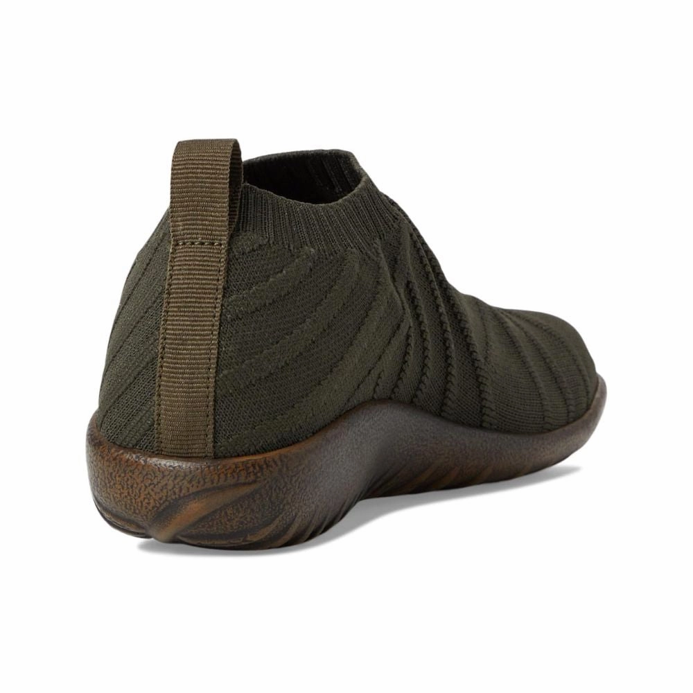 Naot Okahu Olive/Gold Knit Sneaker (Women's) All Black Slip On