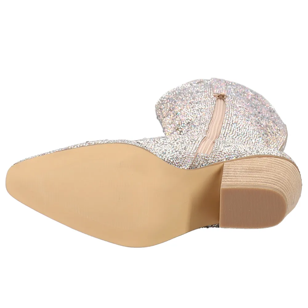 Muck Boots Wetland Nashville Rhinestone Pointed Toe Cowboy Boots