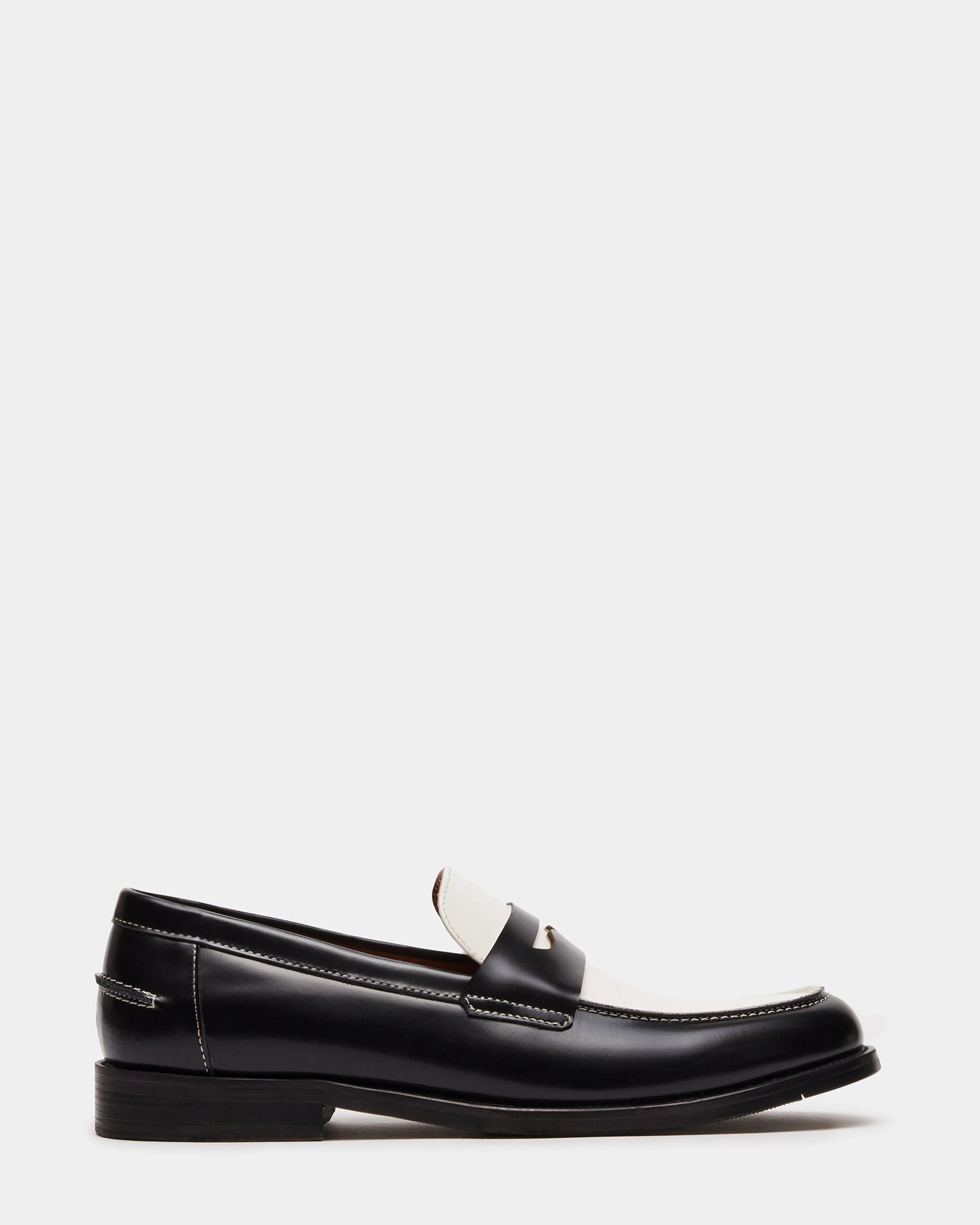 NATAN BLACK/WHITE LEATHER Italian Driving Loafers
