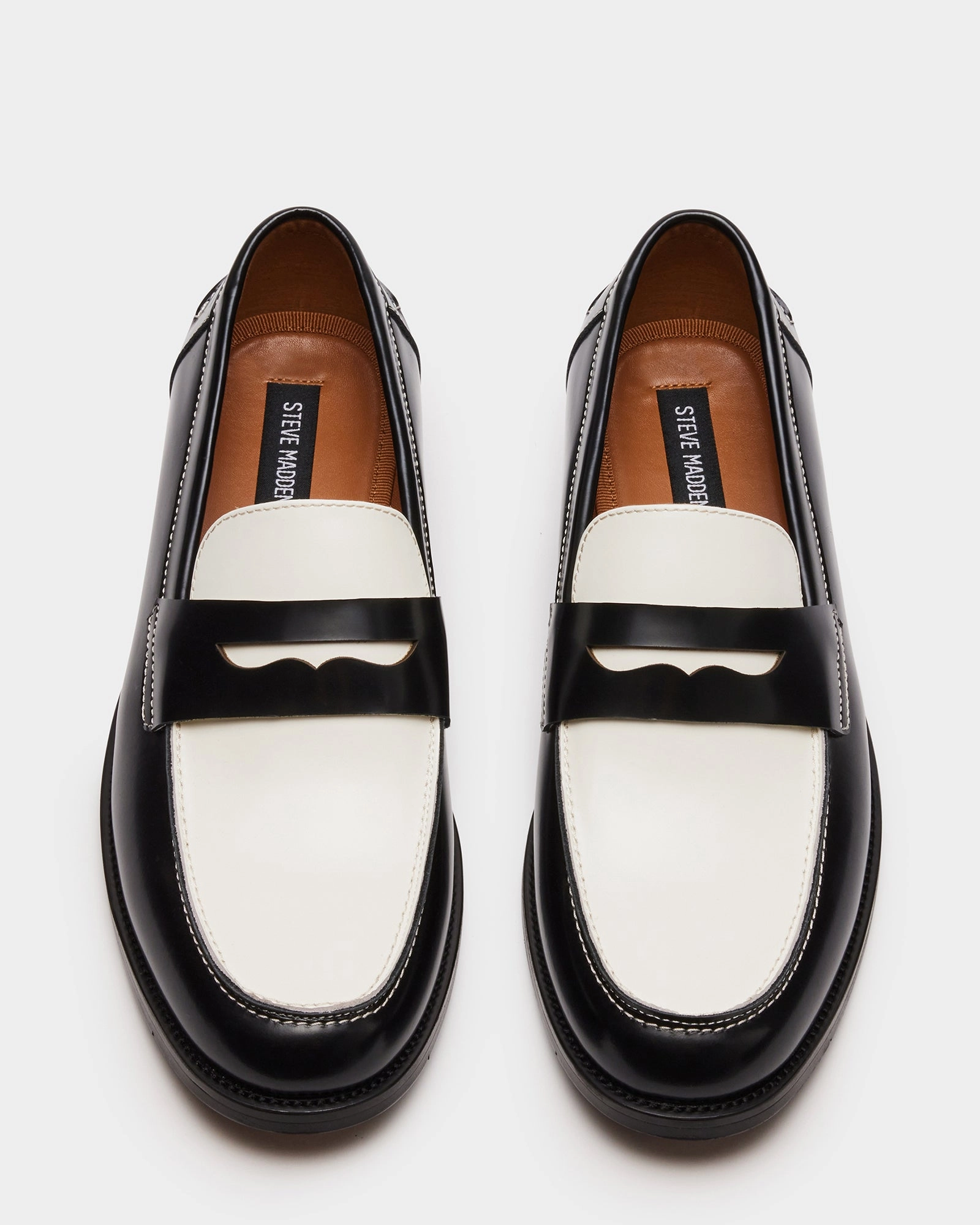 Nunn Bush Conway Loafers NATAN BLACK/WHITE LEATHER