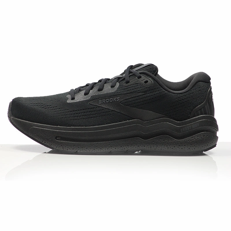 Brooks Ghost Max Men's 2E Wide Fit Running Shoe - Black/Black/Ebony Spikes Running Shoes
