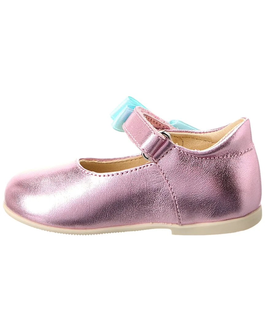 Naturino Clarinta Metallic Leather Flat Work Outfits With Flat Shoes