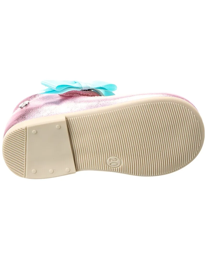 Naturino Clarinta Metallic Leather Flat Flat Comfortable Dress Shoes For Work